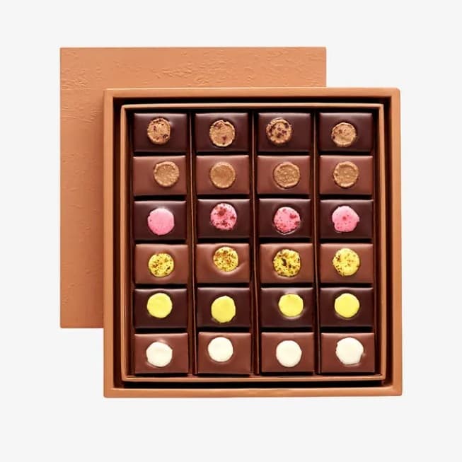 Pierre Hermé Bonbons Chocolat au Macaron — box of twelve filled chocolates with macaron centres