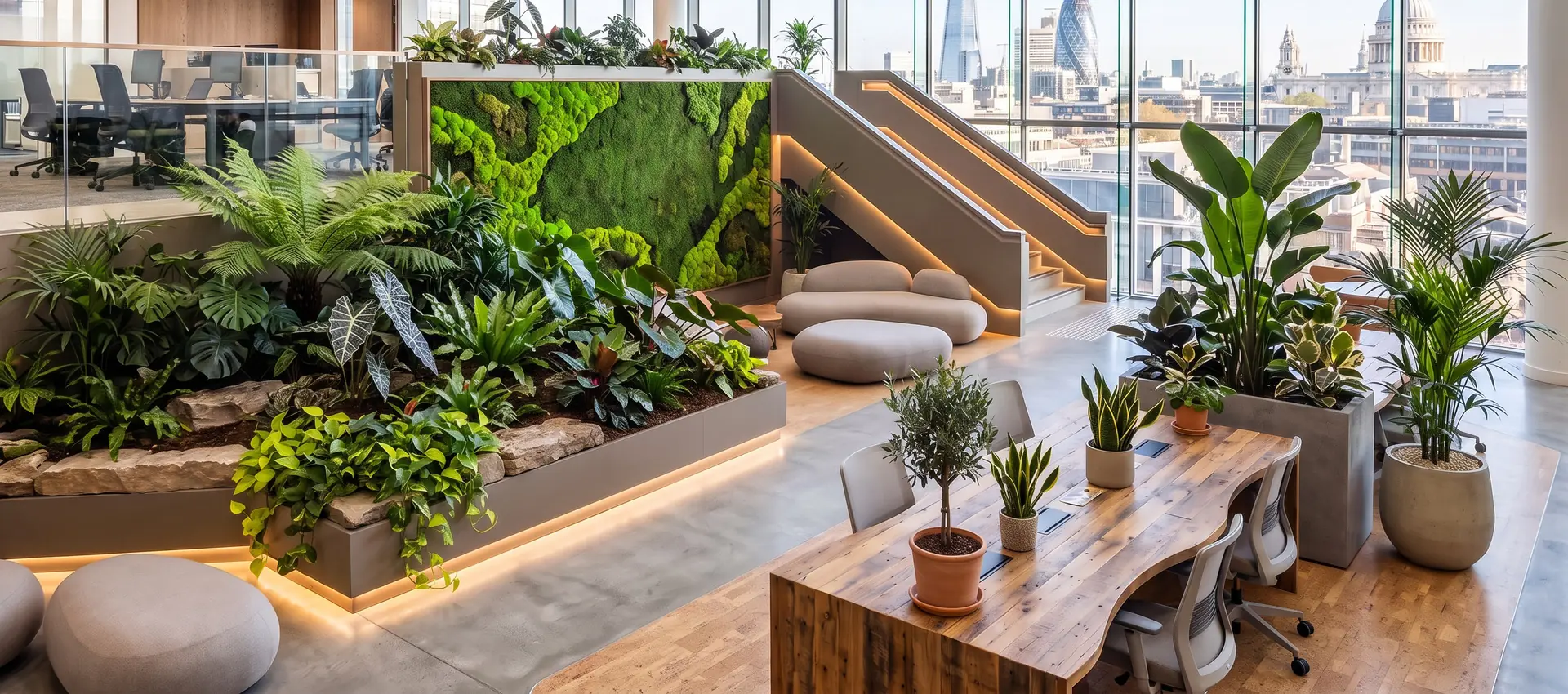 Planting installed in a London interior