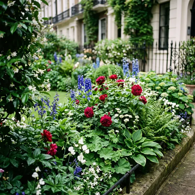 A London garden planted and maintained by Moyses Stevens