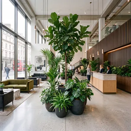 Interior planting in a London reception