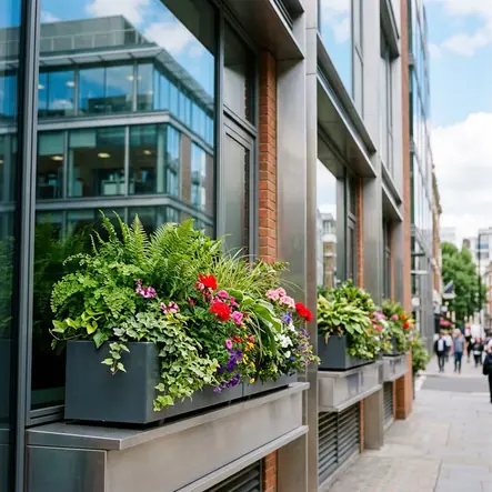 Window boxes changed with the season